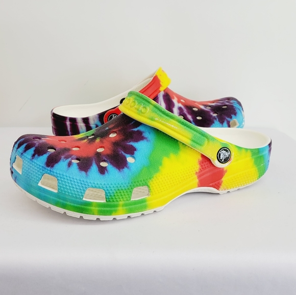 CROCS Shoes - CROCS Classic Tie-Dye Graphic Clog Size Men's 8/Women's 10